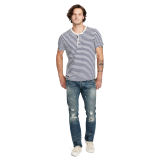 Striped Cotton Jersey Henley