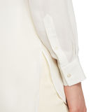Banded-Collar Silk Shirt