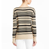 Striped Linen-Cotton Sweater