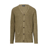 Linen-Silk V-Neck Cardigan
