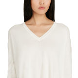 Cotton-Blend V-Neck Sweater