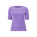 Stretch Cotton Boatneck Tee