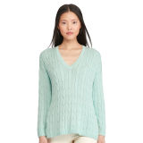 Cable-Knit Side-Slit Sweater