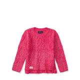 Aran-Knit Cotton-Blend Sweater