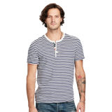 Striped Cotton Jersey Henley