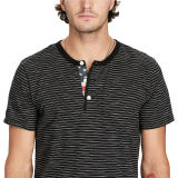 Striped Cotton Jersey Henley