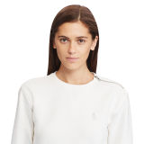 Zip-Shoulder Fleece Crewneck