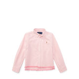 Frayed Cotton Oxford Shirt