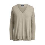 Cotton-Blend V-Neck Sweater