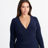 Ruched Surplice Jersey Dress