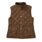 Quilted Tweed Snap-Front Vest
