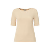 Stretch Cotton Boatneck Tee
