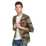 Camo Cotton V-Neck Cardigan