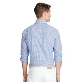 Slim Plaid Cotton Poplin Shirt