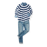 Striped Cotton Swing Sweater