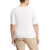 Stretch Cotton Boatneck Tee
