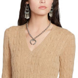 Cable Cashmere V-Neck Sweater