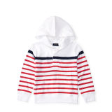 Striped Cotton Jersey Hoodie