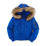 Hooded Down Bomber Jacket