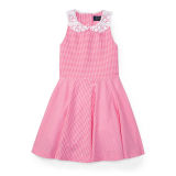 Gingham Cotton Poplin Dress