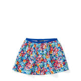 Floral Twill Pull-On Skirt