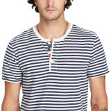 Striped Cotton Jersey Henley