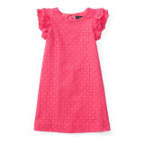 Eyelet Cotton A-Line Dress