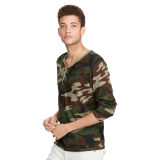 Camo Cotton Jersey Henley