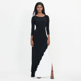 Two-Tone Jersey Gown