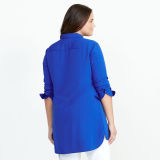 Lace-Up Crepe de Chine Tunic