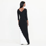 Two-Tone Jersey Gown