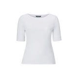 Stretch Cotton Boatneck Tee