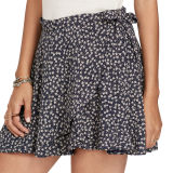 Floral-Print Wrap Skirt