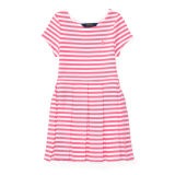 Striped Pleated Ponte Dress