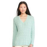 Cable-Knit Side-Slit Sweater