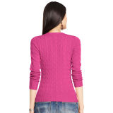 Cable Cashmere V-Neck Sweater