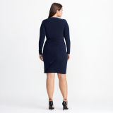 Ruched Surplice Jersey Dress