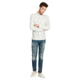 Floral Slub Cotton Shirt