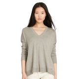 Cotton-Blend V-Neck Sweater