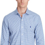 Slim Plaid Cotton Poplin Shirt
