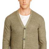 Linen-Silk V-Neck Cardigan