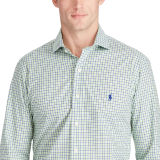Slim Plaid Cotton Poplin Shirt