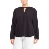 Crepe de Chine Long-Sleeve Top