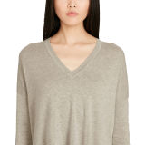 Cotton-Blend V-Neck Sweater