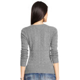 Cable Cashmere V-Neck Sweater