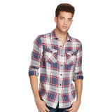 Plaid Linen-Cotton Workshirt