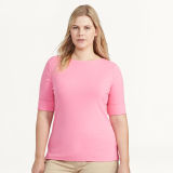 Stretch Cotton Boatneck Tee