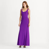 Stretch Crepe Scoop-Back Gown