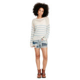 Striped Linen Crewneck Sweater