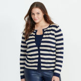 Striped Metallic Cardigan